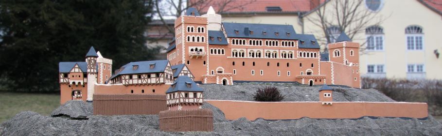 Modell der Burg Anhalt in Ballenstedt